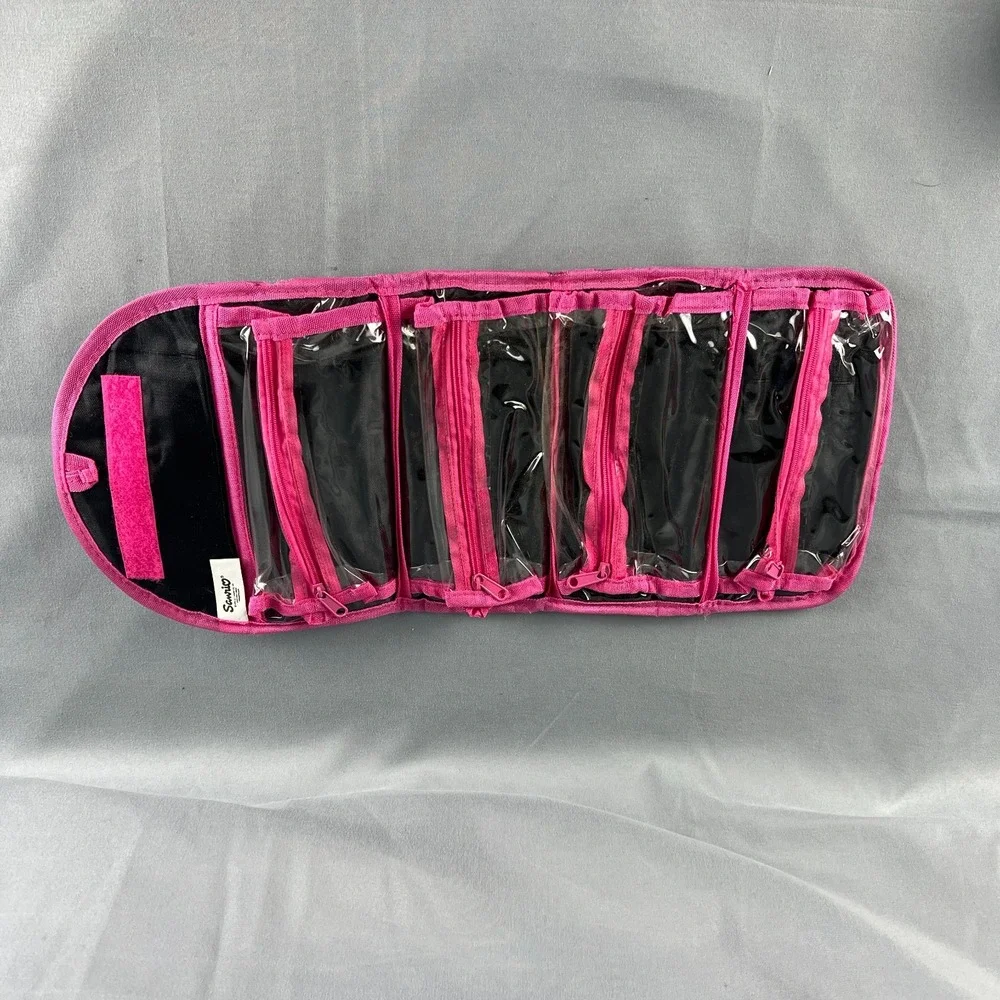 Sanrio Hello Kitty Travel Toiletry Bag Girls Black Polka Dot Roll Up Organizer